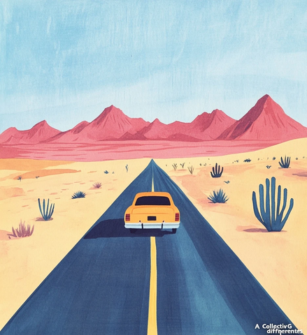 沙漠公路出租车山谷