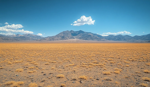 远山沙地与浮云