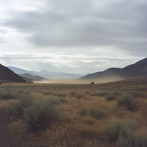 浅谷晚风尘土飞扬