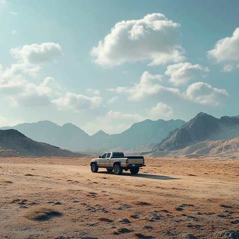 山地皮卡车行驶场景