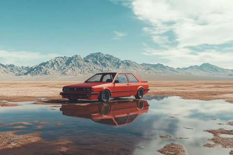 沙漠中的大众捷达