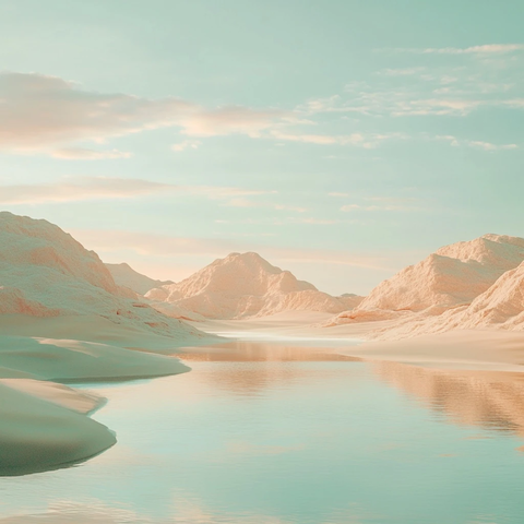 天空地面水域沙漠景观