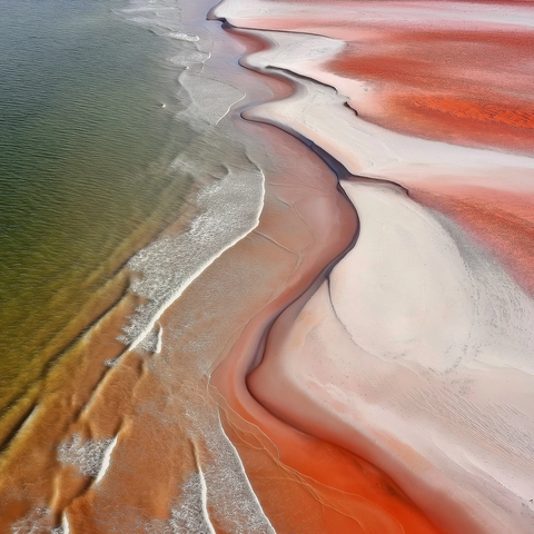 沙漠与海洋交织的异星景观