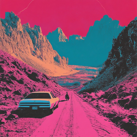 蒸汽波风格小盗贼专辑封面