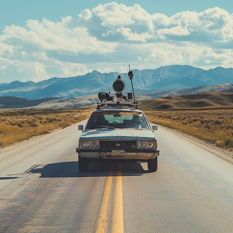 研究人员采集道路数据