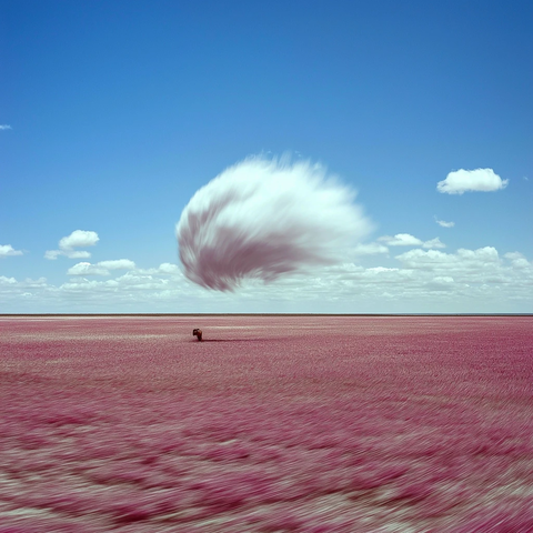 狮子紫色地面云影慢动