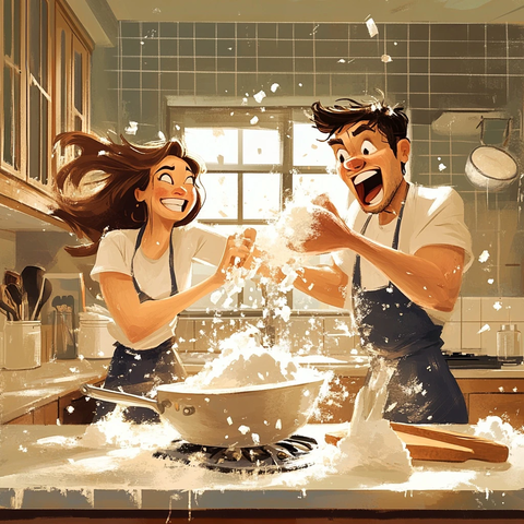 面粉大战厨房乱斗