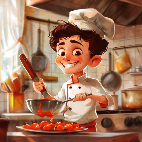 年轻厨师制作墨西哥风味果酱