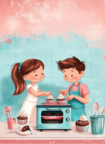男孩女孩烤蛋糕食谱