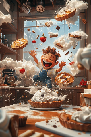 飞饼乱舞的欢乐烘焙厨房