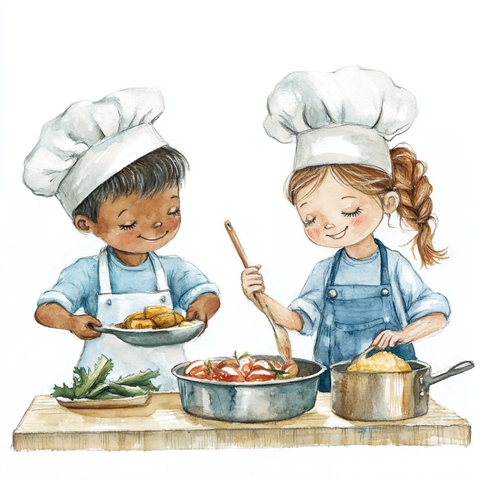 年轻厨师准备节日食物