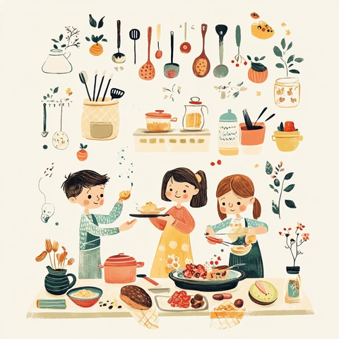 儿童烹饪书封面设计