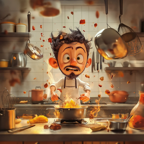 厨师厨房创伤结局