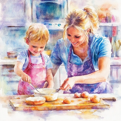 母女一起烘焙乐趣