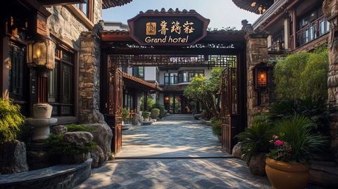 中式酒店入口