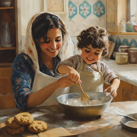 母子共同烘焙饼干