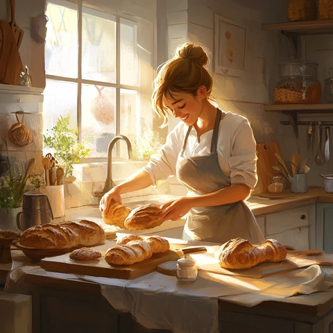 阳光窗边烘焙甜点