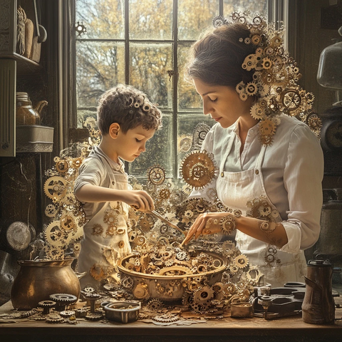 齿轮母子共同烹饪