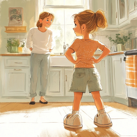 女孩穿大拖鞋自信宣布当妈妈