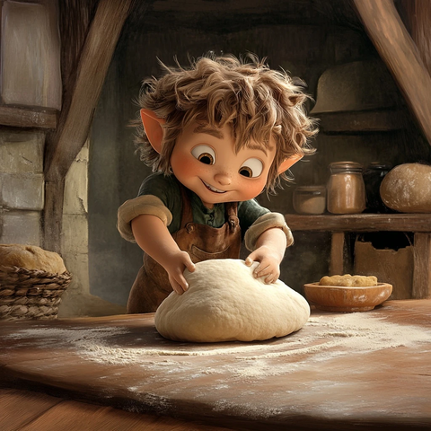 霍比特人揉面团动画场景