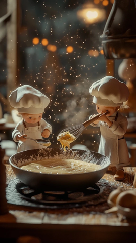 迷你厨师制作俄式薄饼