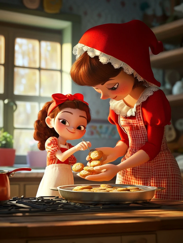 小红帽帮妈妈做饼干送奶奶