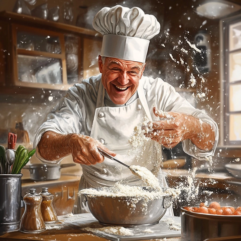 厨师厨房厨师帽细节