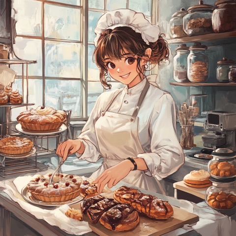 甜点师创意实验漫画