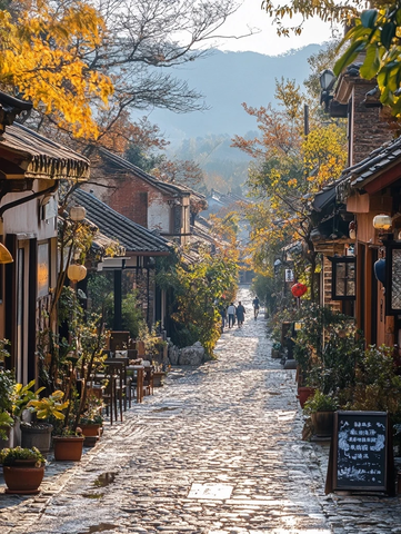古镇晨韵