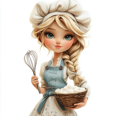 厨师持打蛋器搅拌碗