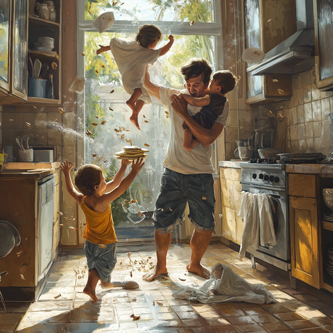 厨房瑜伽与飞饼的早晨