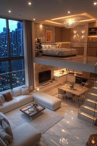 欧式家具水晶灯公寓