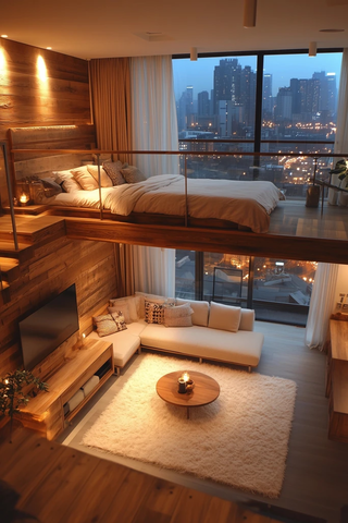 现代简约双层阁楼空间