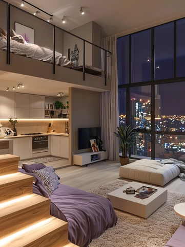 简约公寓睡房厨房设计