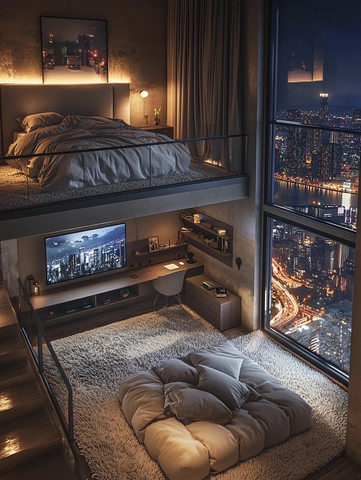 城市夜景窗景设计