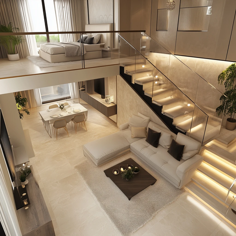 一楼客厅二楼卧室布局