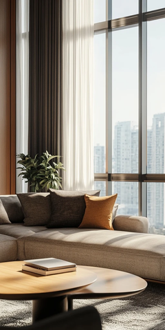 高顶窗饰豪华沙发