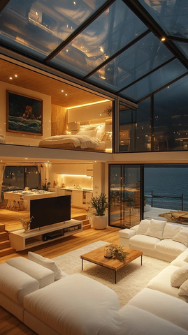 海边复式别墅内景