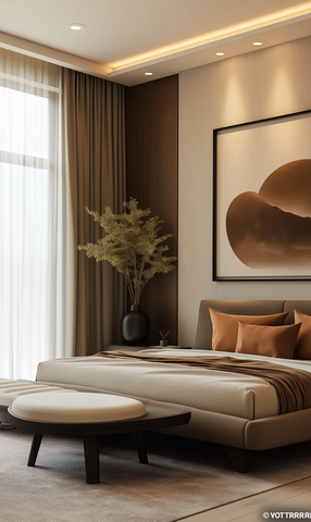 卧室全景大窗简约家具