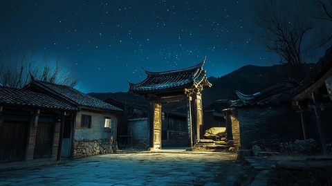 夜之古村静谧