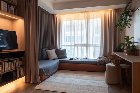 模块化家具折叠桌阅读角