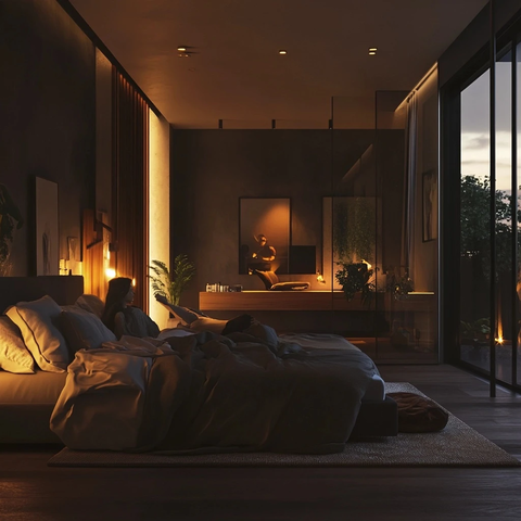 卧室相遇的夫妻