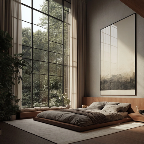 高天花卧室大窗透光