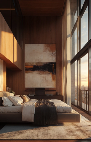 双高卧室大床天蓬窗艺