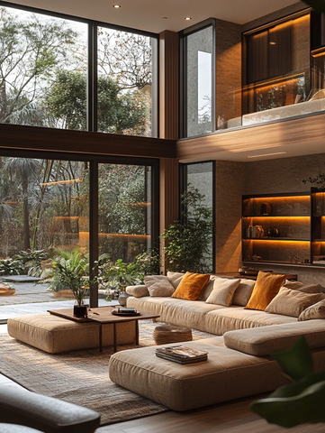 全景窗简约家具软照明