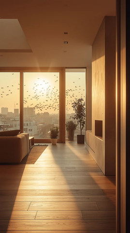 孩子观看窗外异形飞虫