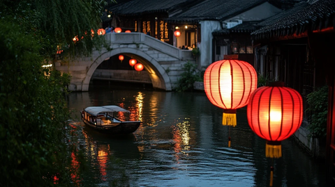 水乡夜景