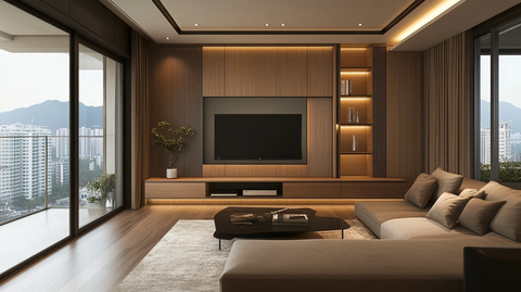 木纹金属电视柜组合设计