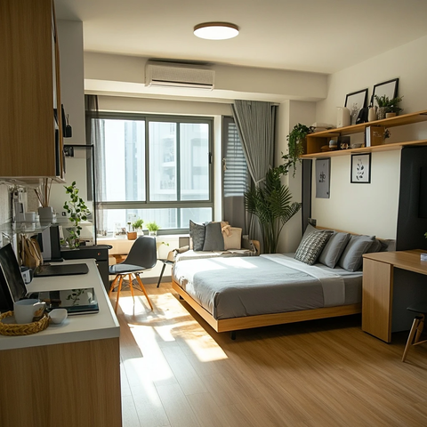 简约整洁的单间公寓