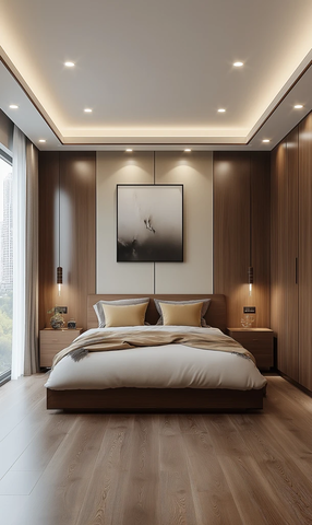 室内卧室全景前视图